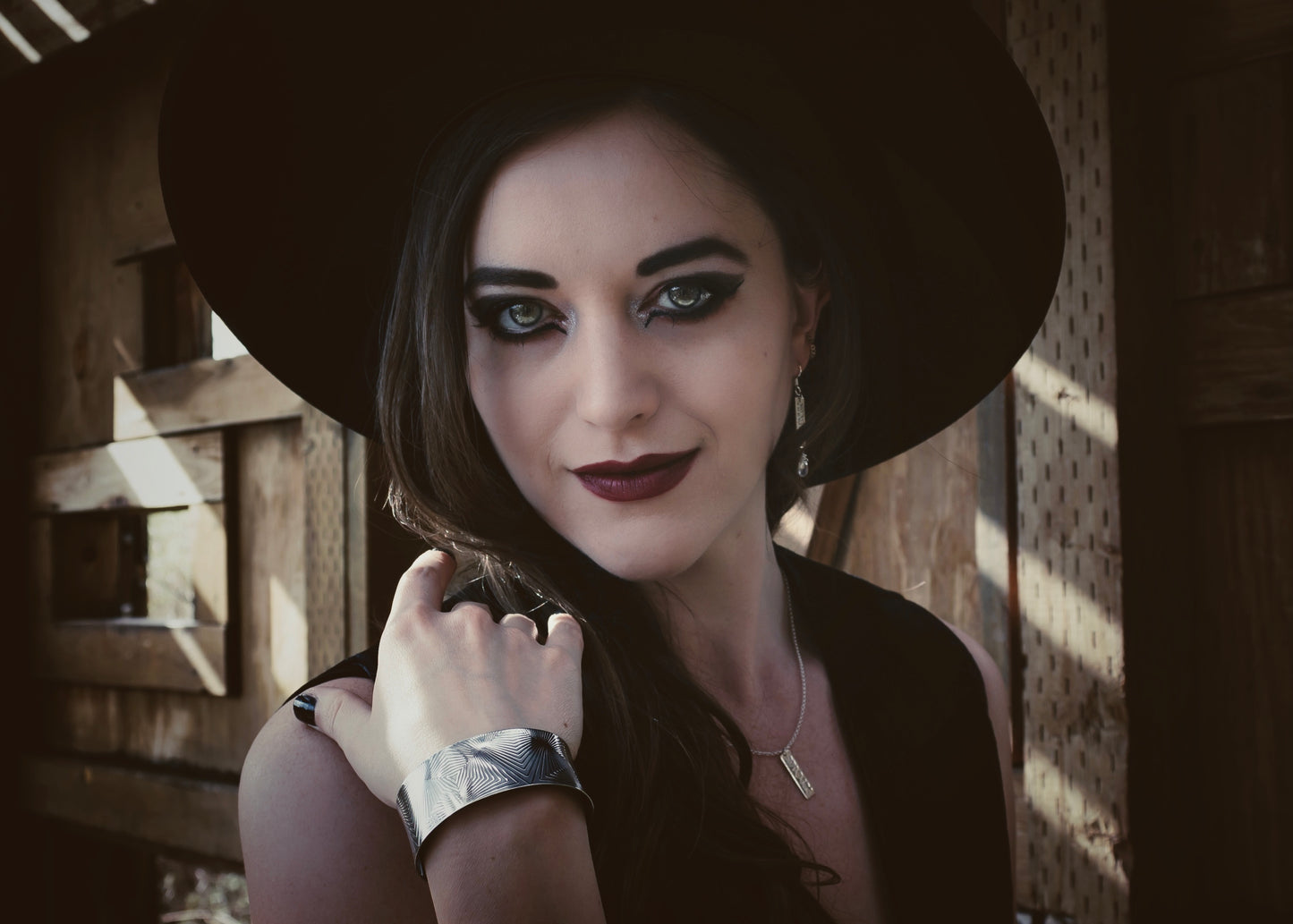 Moon Phase Vertical Bar Necklace
